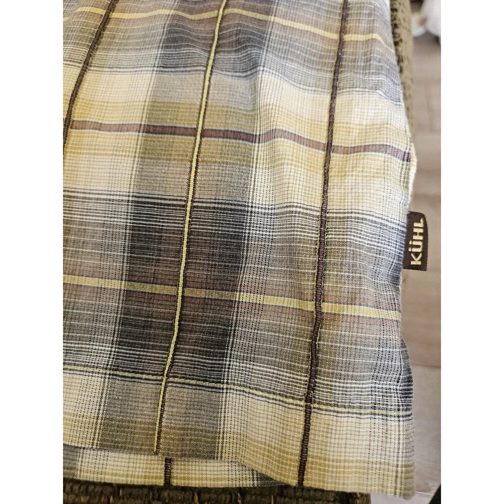 Kuhl Short Sleeve Shirt Men’s Large Plaid Outdoor Hiking Gorpcore Quick Dry - Picture 5 of 8